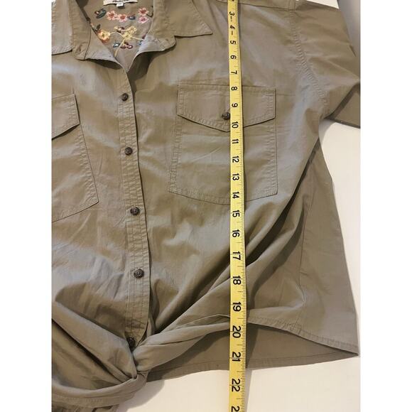 Madewell Embroidered Tie-Front Safari Shirt - Picture 8 of 9